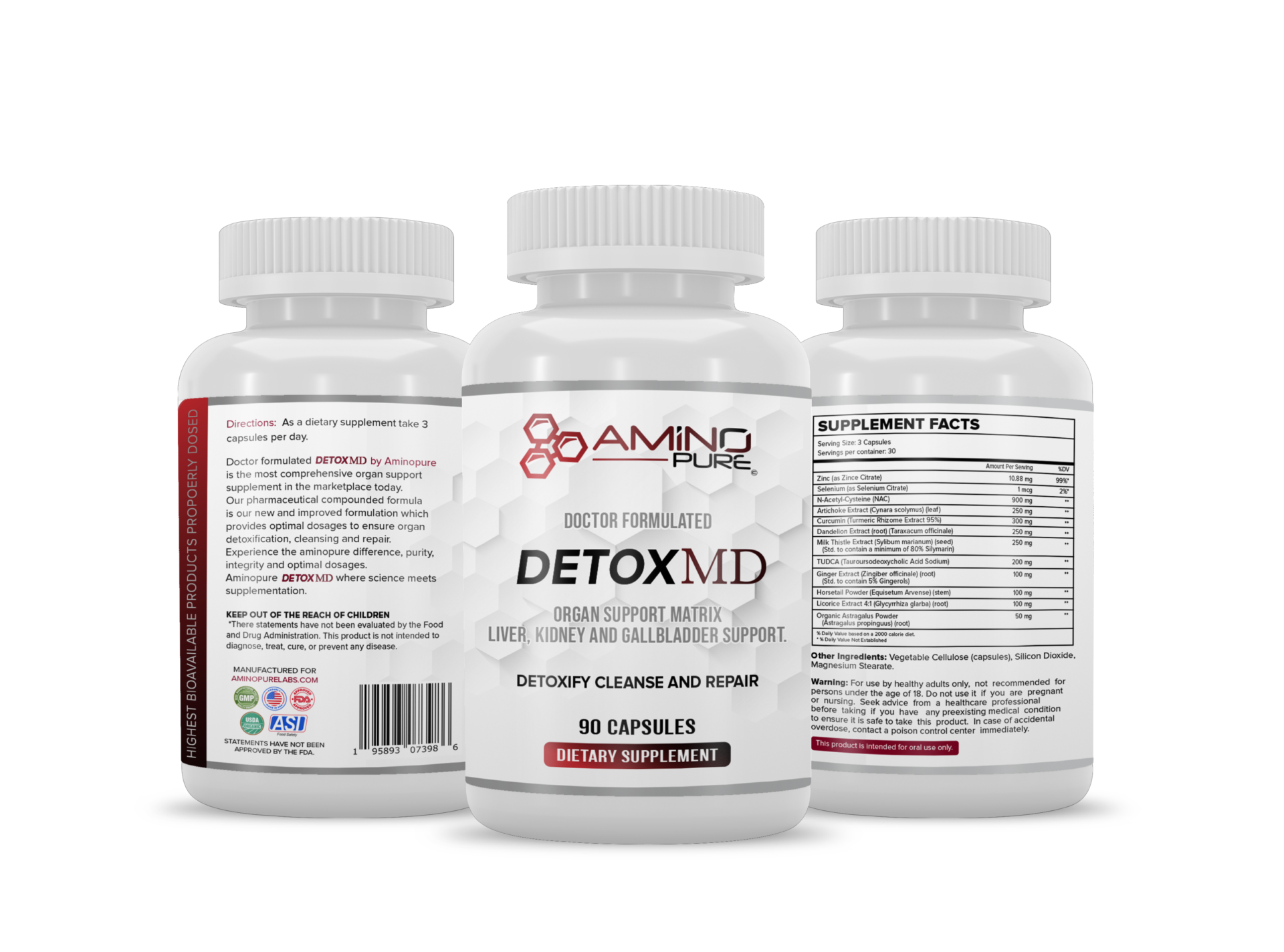 AminoPures DETOX Bottle Supplement Mockup 2